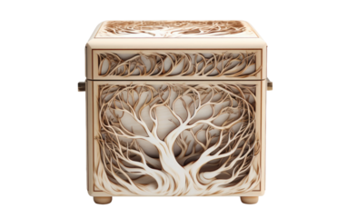 Nature's Embrace Unveiling the Whispering Willow Box on White or PNG Transparent Background