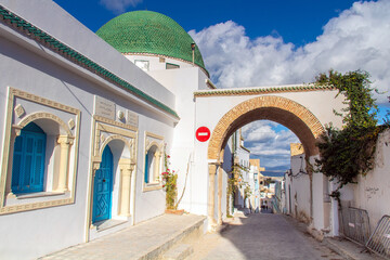 A Street in a City in Zaghouan, Tunisia, North Africa