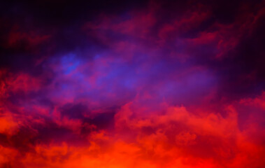 Cloudscape with a Red Light