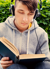 Young Man read a Book