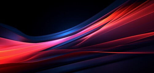 Radiant streams of neon coral and midnight sapphire, converging in a captivating display above an abstract 3D-rendered minimal background