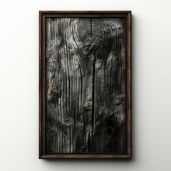 Black Wood Frame Picture On White Background, Illustrations Images