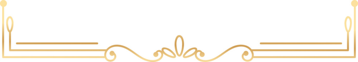 Luxury golden art deco ornament element vector