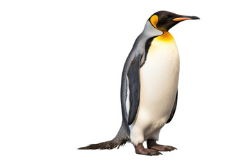 Fototapeta premium Waddle and Slide Penguin Isolated On Transparent Background