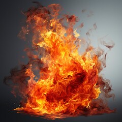 Fire Flames Collection On White Background, Illustrations Images