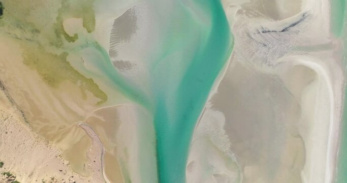 Top View Of Detwah Lagoon On The Coast Of Socotra, Yemen. Aerial Shot