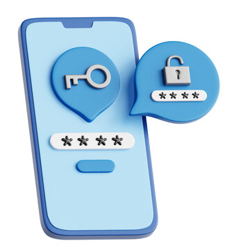 3D Illustration of Two Factor Authentication Implementation