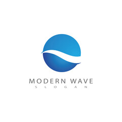 wave logo vector symbol template