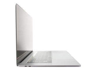 ノートパソコン　手作業で精密に切り抜いた背景透過写真PNG