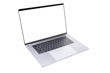 ノートパソコン　手作業で精密に切り抜いた背景透過写真PNG