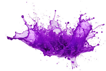 The Purple Splash Isolated On Transparent Background