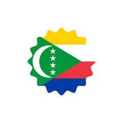 Comoros flag png label badge