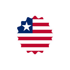 Liberia flag png label badge