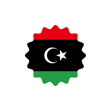 recommend clip art: Libya flag vector label badge