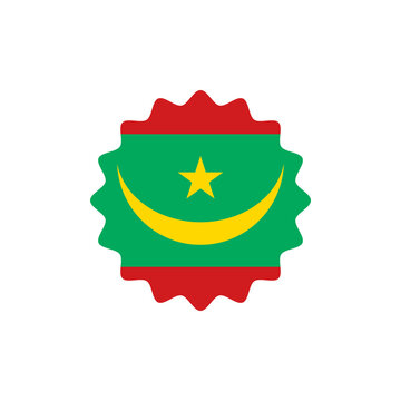 recommend clip art: Mauritania flag png label badge