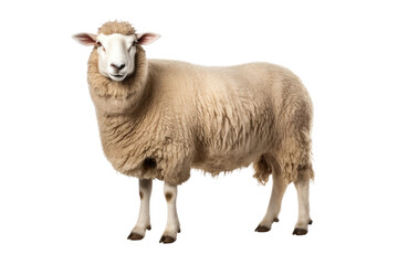 Woolly Wanderer Sheep Isolated On Transparent Background