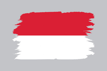 vector illustration of Indonesia flag
