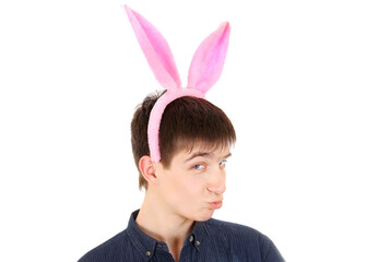Teenager with Bunny Ears