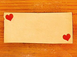 Old Paper and Red Hearts
