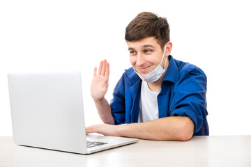 Young Man with Laptop