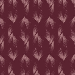 Japanese Swirl Grass Vector Seamless Pattern
