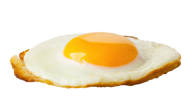 delicious sunny-side-up egg  - isolated on transparent background