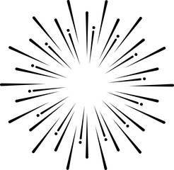 Obraz premium Hand drawn firework element vector