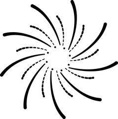 Hand drawn firework element vector