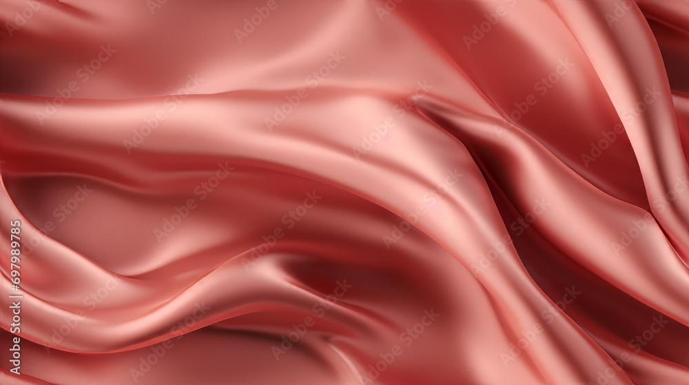 Poster Silky and smooth texture of satin fabric.. Generative  AI 
