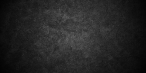 Obraz na płótnie Canvas Dark black grunge textured concrete old blackboard and chalkboard rough background. Panorama dark grey black slate background or texture. Vector black concrete texture. Stone wall background.