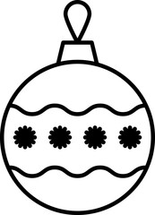 Christmas bauble ball element vector