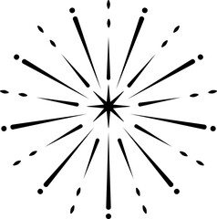 Hand drawn firework element vector