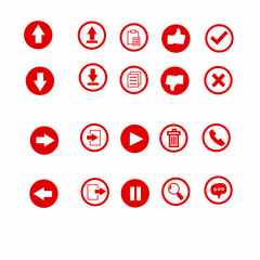 set of icon for apps and website