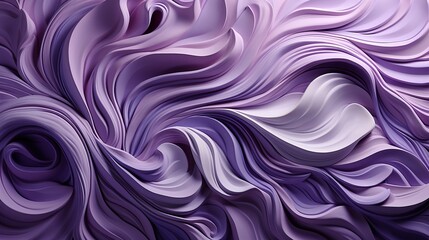 Fototapeta premium An image of a mesmerizing purple and white pattern, consisting of elegant curved lines arranged in a captivating swirling motion