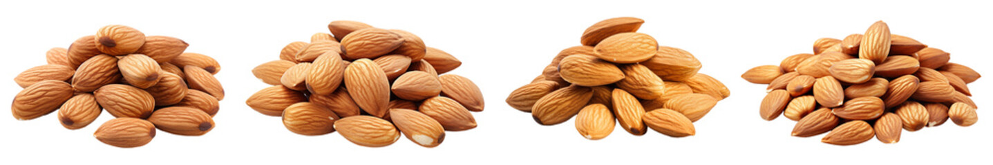 Delicious almonds set, PNG