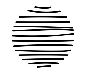 Abstract Circle of stripes. Geometric simple figure. Vector illustration.