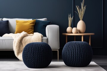 Comfort with Knitted Poufs