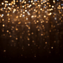 Golden bokeh lights and sparkles background