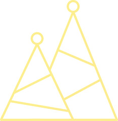 Luxury christmas tree element vector