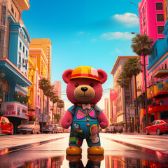 Teddy bear pop art