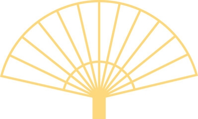 Luxury chinese fan element vector