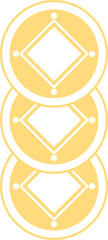 Luxury chinese coin element vector