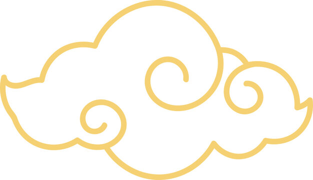 Luxury chinese cloud element vector