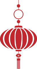 Hand drawn red chinese paper lantern element vector © TWINS DESIGN STUDIO
