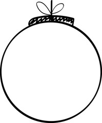 Hand drawn christmas bauble ball element vector