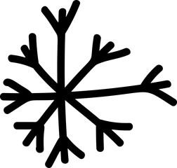 Hand drawn snowflake element vector