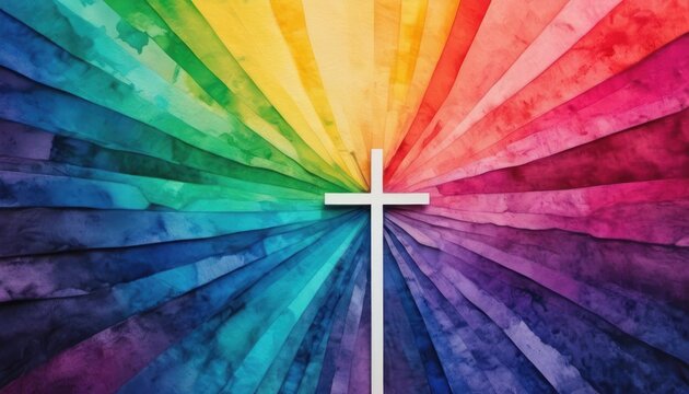  a cross in the middle of a multicolored background with a cross in the middle of the image and a cross in the middle of the cross in the middle of the image.