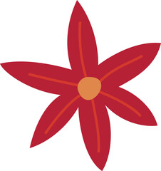 Christmas flower element vector