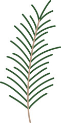 Christmas pine leaves element vector