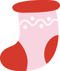 Christmas sock element vector